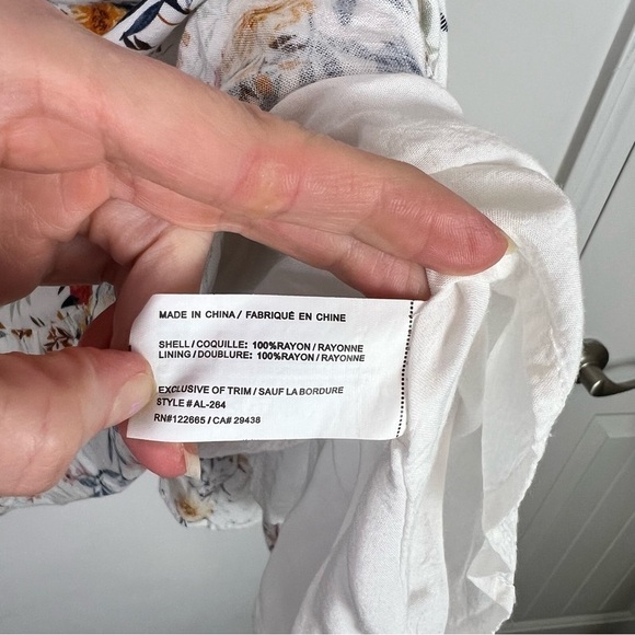 Altar'd State mini dress womens L Floral Spring Loose Fit Tie string neck - Picture 5 of 11